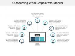 Outsourcing work graphic with monitor