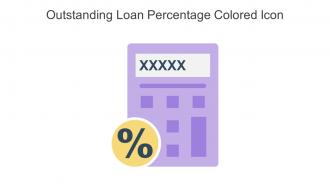 Outstanding Loan Percentage Colored Icon In Powerpoint Pptx Png And Editable Eps Format