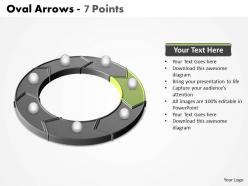Oval arrows 7 points powerpoint diagram templates graphics 712