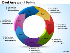 Oval arrows 7 points powerpoint slides templates