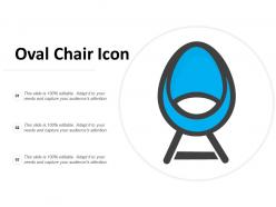 Oval chair icon