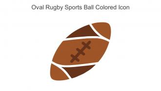 Oval Rugby Sports Ball Colored Icon In Powerpoint Pptx Png And Editable Eps Format