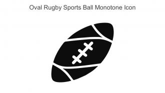 Oval Rugby Sports Ball Monotone Icon In Powerpoint Pptx Png And Editable Eps Format