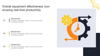 Overall Equipment Effectiveness Icon Showing Real Time Productivity