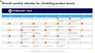 Overall Monthly Calendar For Scheduling Product Launch