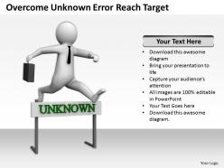 Overcome Unknown Error Reach Target Ppt Graphics Icons Powerpoint