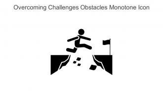Overcoming Challenges Obstacles Monotone Icon In Powerpoint Pptx Png And Editable Eps Format