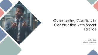 Overcoming Conflicts In Construction With Smart Tactics PPT Mockup AT