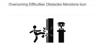 Overcoming Difficulties Obstacles Monotone Icon In Powerpoint Pptx Png And Editable Eps Format