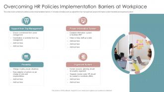 Overcoming HR Policies Implementation Barriers At Workplace