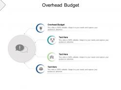 Overhead budget ppt powerpoint presentation infographics graphics cpb