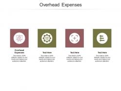 Overhead expenses ppt powerpoint presentation show examples cpb