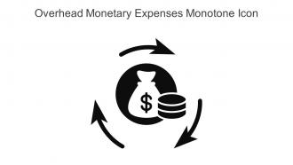 Overhead Monetary Expenses Monotone Icon In Powerpoint Pptx Png And Editable Eps Format