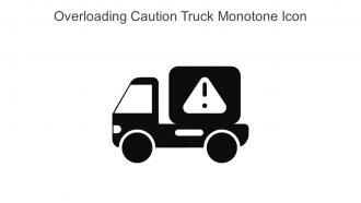 Overloading Caution Truck Monotone Icon In Powerpoint Pptx Png And Editable Eps Format