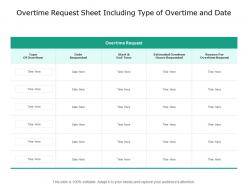 Overtime request sheet including type of overtime and date