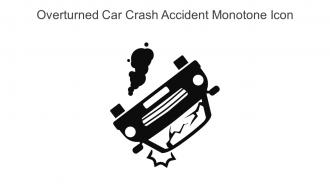 Overturned Car Crash Accident Monotone Icon In Powerpoint Pptx Png And Editable Eps Format