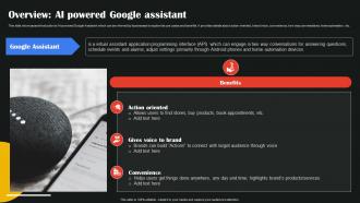 Overview AI Powered Google Assistant AI Google To Augment Business Operations AI SS V