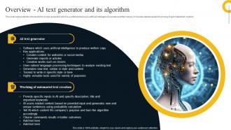 Overview AI Text Generator And Its Algorithm AI Text To Image Generator Platform AI SS V