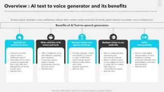 Overview AI Text To Voice Generator And Its Benefits AI Copywriting Tools AI SS V