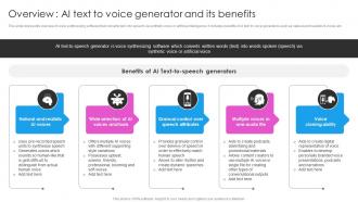 Overview AI Text To Voice Generator And Its Benefits Deploying AI Writing Tools For Effective AI SS V