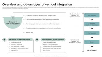 Overview And Advantages Business Diversification Through Different Integration Strategies Strategy SS V