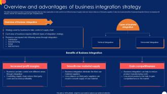 Overview And Advantages Of Business Forward And Backward Integration Strategy SS V