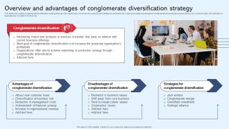 Overview And Advantages Of Conglomerate Diversification In Business To Expand Strategy SS V