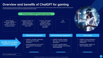 Overview And Benefits Of ChatGPT In Gaming Industry Revamping ChatGPT SS