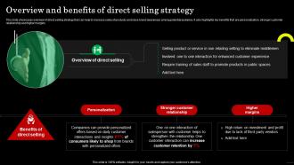 Overview And Benefits Of Direct Selling Strategy Strategic Guide For Field Marketing MKT SS