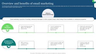Overview And Benefits Of Email Marketing Real Estate Marketing Ideas To Improve MKT SS V