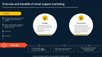Overview And Benefits Of Email Organic Marketing Increasing Mobile Application Users