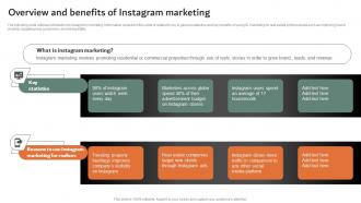 Overview And Benefits Of Instagram Marketing Online And Offline Marketing Strategies MKT SS V