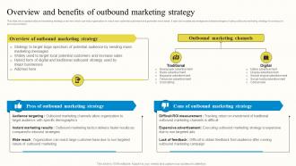 Overview And Benefits Of Outbound Marketing Strategy Outbound Advertisement MKT SS V