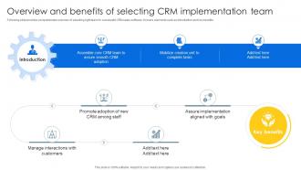Overview And Benefits Of Selecting Sales CRM Unlocking Efficiency And Growth SA SS