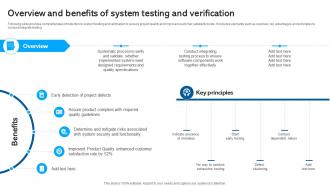 Overview And Benefits Of System Testing And Waterfall Project Management PM SS