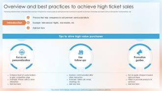 Overview And Best Practices To Achieve High Ticket Sales Top Sales Closing Techniques SA SS