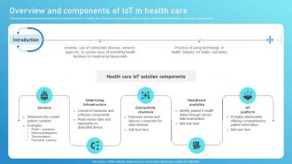 Overview And Components Of IoT In Health Care Guide To Networks For IoT Healthcare IoT SS V