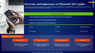 Overview And Importance Of Microsoft 365 Copilot Microsoft AI Solutions AI SS