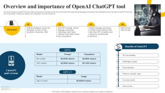 Overview And Importance Of Openai ChatGPT Tool Impact Of Generative AI SS V