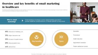 Overview And Key Benefits Of Email Building Brand In Healthcare Strategy SS V