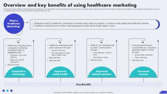 Overview And Key Benefits Of Using Healthcare Hospital Marketing Plan To Improve Patient Strategy SS V