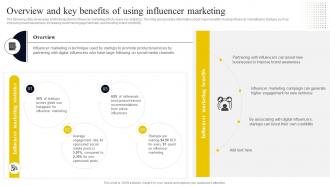 Overview And Key Benefits Of Using Influencer Marketing Go To Market Strategy For Startup Strategy SS V
