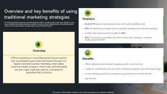 Overview And Key Benefits Of Using Traditional Creative Startup Marketing Ideas To Drive Strategy SS V
