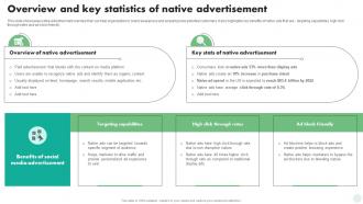 Overview And Key Statistics Of Native Advertisement Digital And Traditional Marketing Strategies MKT SS V