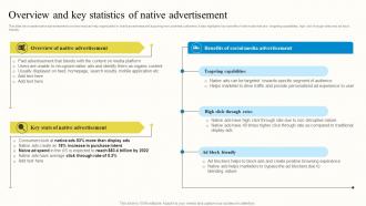 Overview And Key Statistics Of Native Advertisement Outbound Advertisement MKT SS V