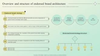 Overview And Structure Of Endorsed Brand Architecture Building A Brand Identity For Companies