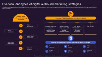 Overview And Types Of Digital Outbound Offline And Online Advertisement Brand Presence MKT SS V