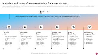 Overview And Types Of Micromarketing For Niche Strategic Micromarketing Adoption Guide MKT SS V