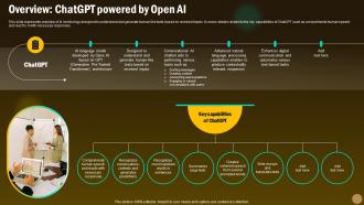 Overview ChatGPT Powered By Open AI Revolutionizing Future With GPT ChatGPT SS V