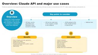Overview Claude API And Major Use Cases Claude Ai A More Powerful Ai SS V